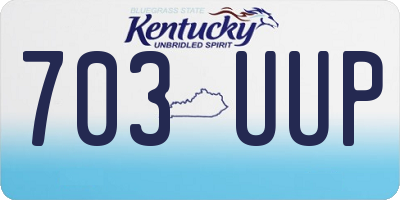 KY license plate 703UUP