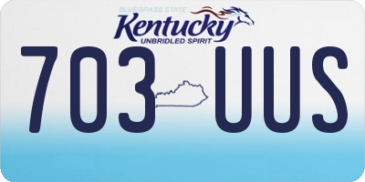 KY license plate 703UUS
