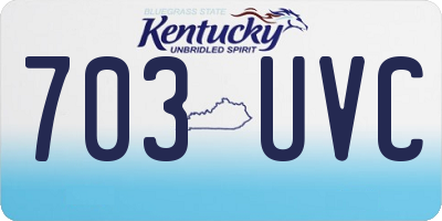KY license plate 703UVC