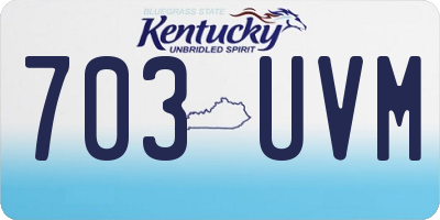 KY license plate 703UVM