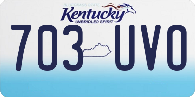 KY license plate 703UVO
