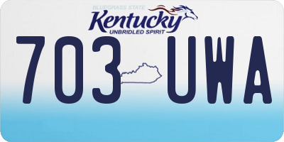KY license plate 703UWA