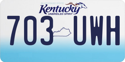 KY license plate 703UWH