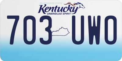 KY license plate 703UWO