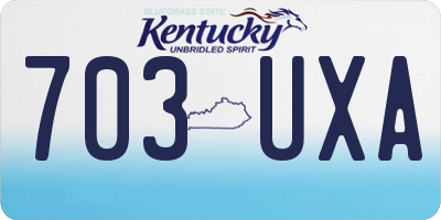 KY license plate 703UXA