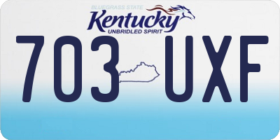 KY license plate 703UXF