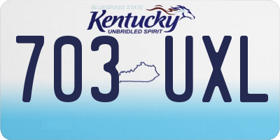 KY license plate 703UXL