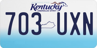 KY license plate 703UXN
