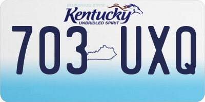 KY license plate 703UXQ