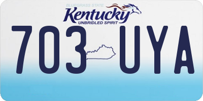 KY license plate 703UYA