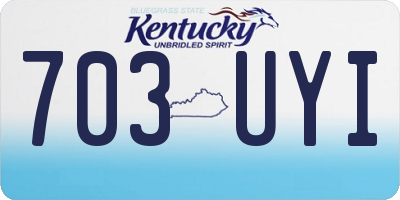 KY license plate 703UYI