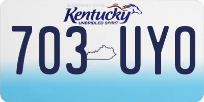 KY license plate 703UYO
