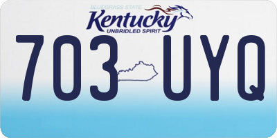 KY license plate 703UYQ