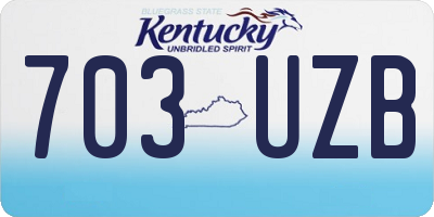 KY license plate 703UZB