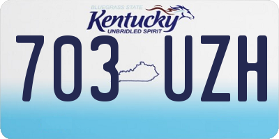 KY license plate 703UZH
