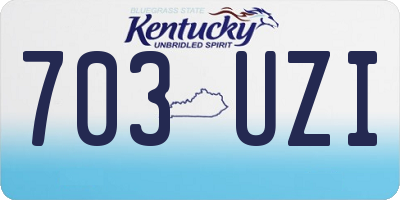 KY license plate 703UZI