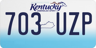 KY license plate 703UZP