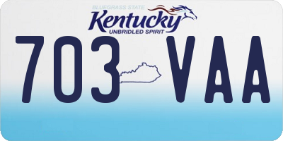 KY license plate 703VAA