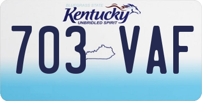KY license plate 703VAF