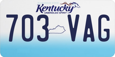 KY license plate 703VAG