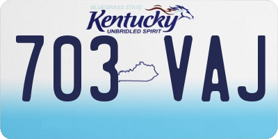 KY license plate 703VAJ