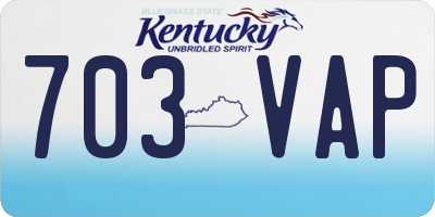 KY license plate 703VAP