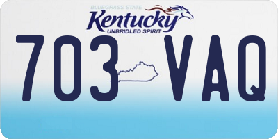 KY license plate 703VAQ