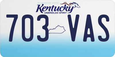 KY license plate 703VAS