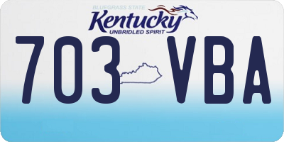 KY license plate 703VBA