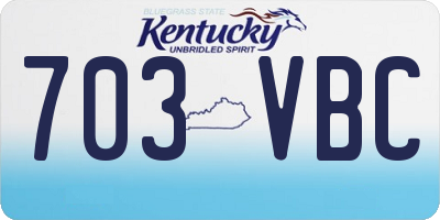 KY license plate 703VBC