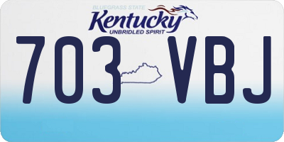 KY license plate 703VBJ