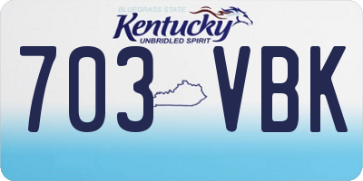 KY license plate 703VBK
