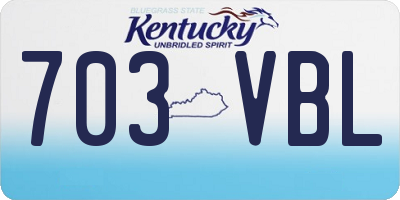 KY license plate 703VBL