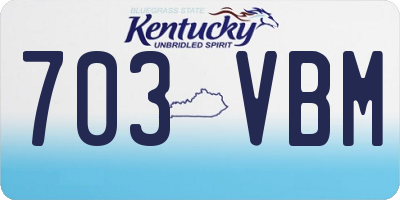KY license plate 703VBM