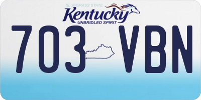 KY license plate 703VBN