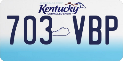 KY license plate 703VBP