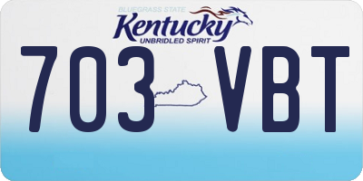 KY license plate 703VBT