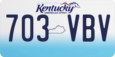 KY license plate 703VBV