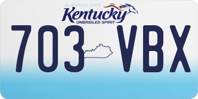 KY license plate 703VBX