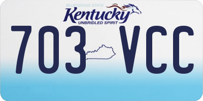 KY license plate 703VCC