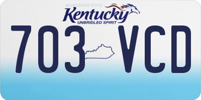 KY license plate 703VCD