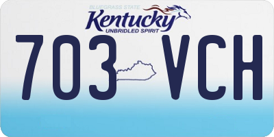 KY license plate 703VCH
