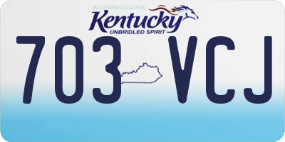 KY license plate 703VCJ