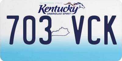 KY license plate 703VCK