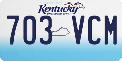 KY license plate 703VCM