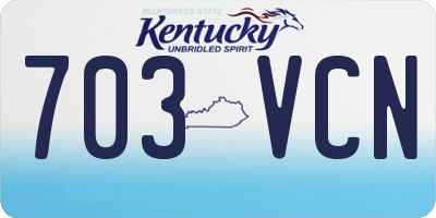 KY license plate 703VCN