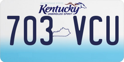 KY license plate 703VCU
