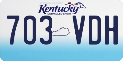 KY license plate 703VDH