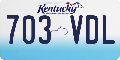 KY license plate 703VDL