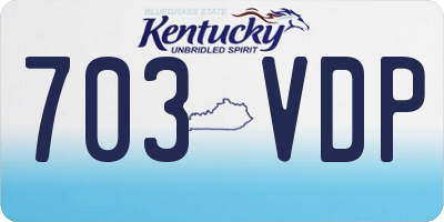 KY license plate 703VDP